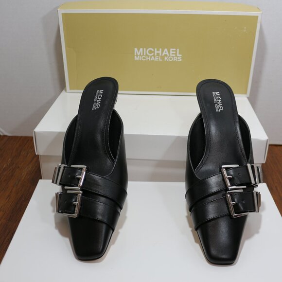 MICHAEL Michael Kors   Darrington 45MM Kitten-Heel Mules - Picture 1 of 3